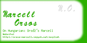 marcell orsos business card