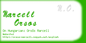 marcell orsos business card
